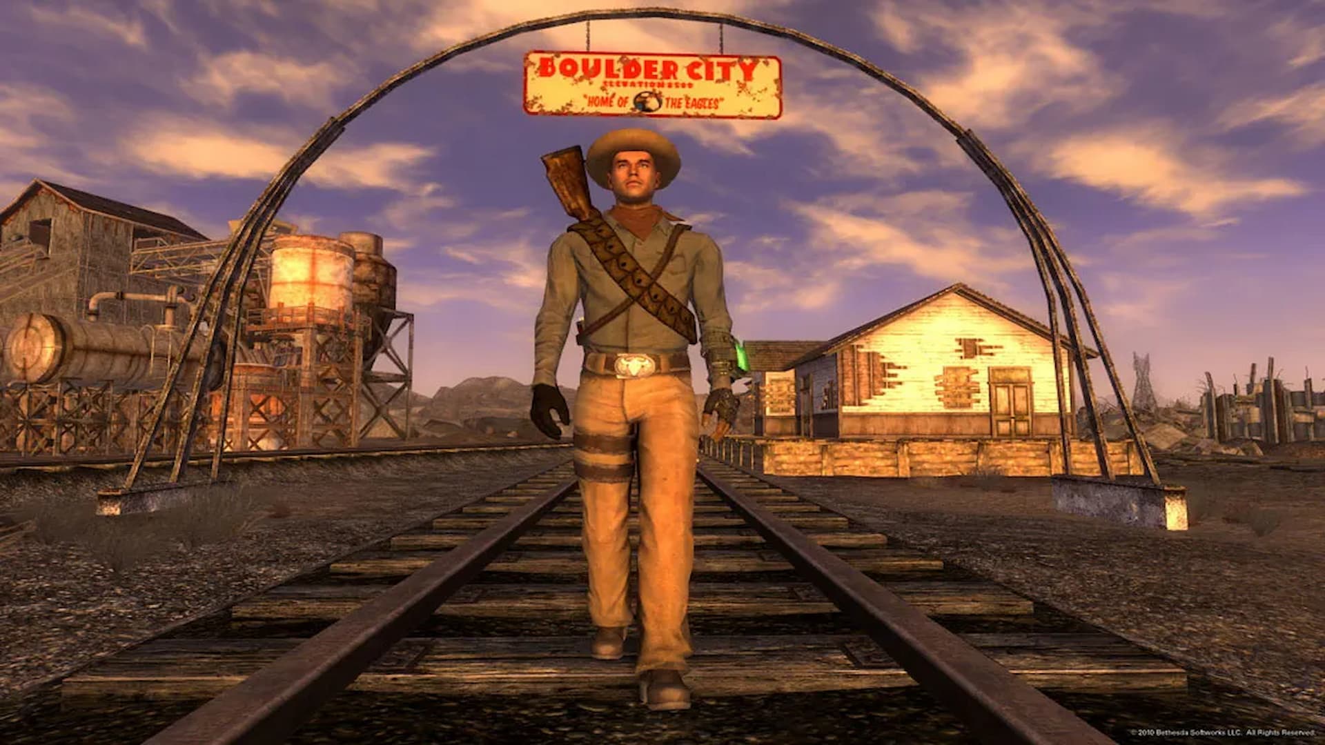 the town entrance in fallout new vegas