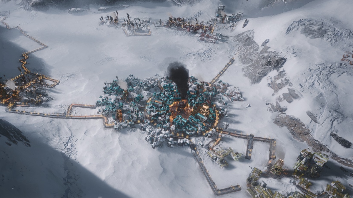 Frostpunk 2 Preview - A Chilling Return To Frostland: A player gradually expands and develops The City in the Windswept Peaks.
